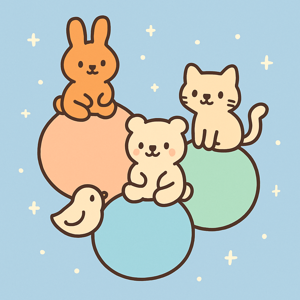 Pebble Planet Pals Paint by numbers art