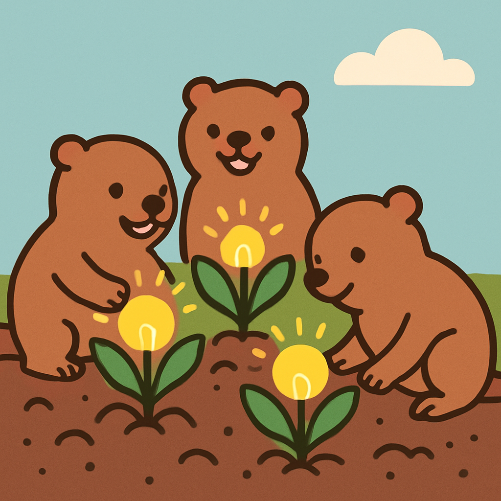 Glimmering Gopher Garden Painting by numbers kit