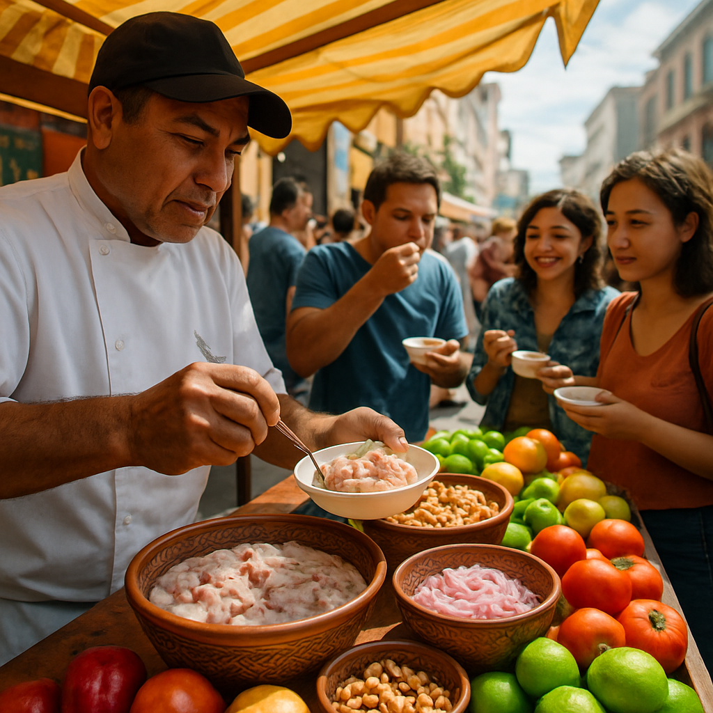 Peruvian Mistura Food Fair Stall Painting by numbers kit