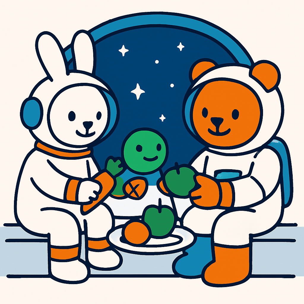 Space Station Snack Time Paint by numbers art