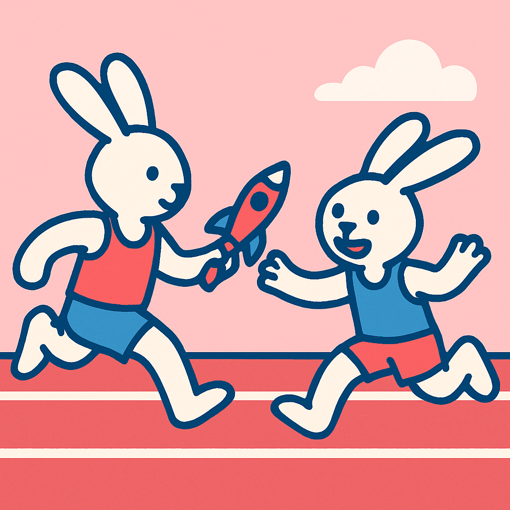 Rocket Rabbit Relay Numbered painting kits