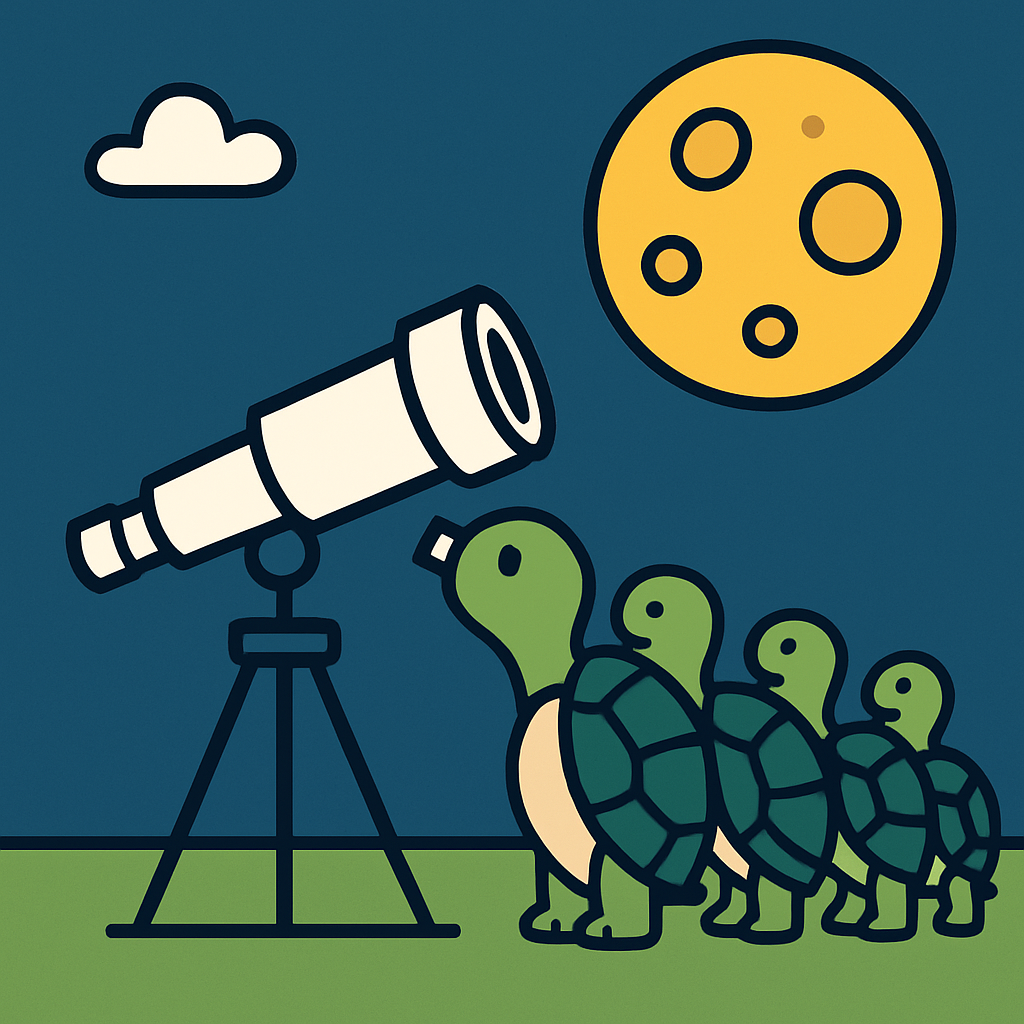 Tiny Telescope Turtles Paint by numbers art