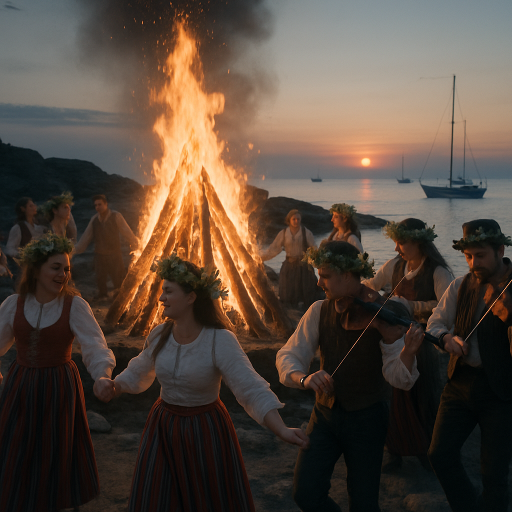 Midsummer Bonfire By Scandinavian Sea Paint by numbers kits