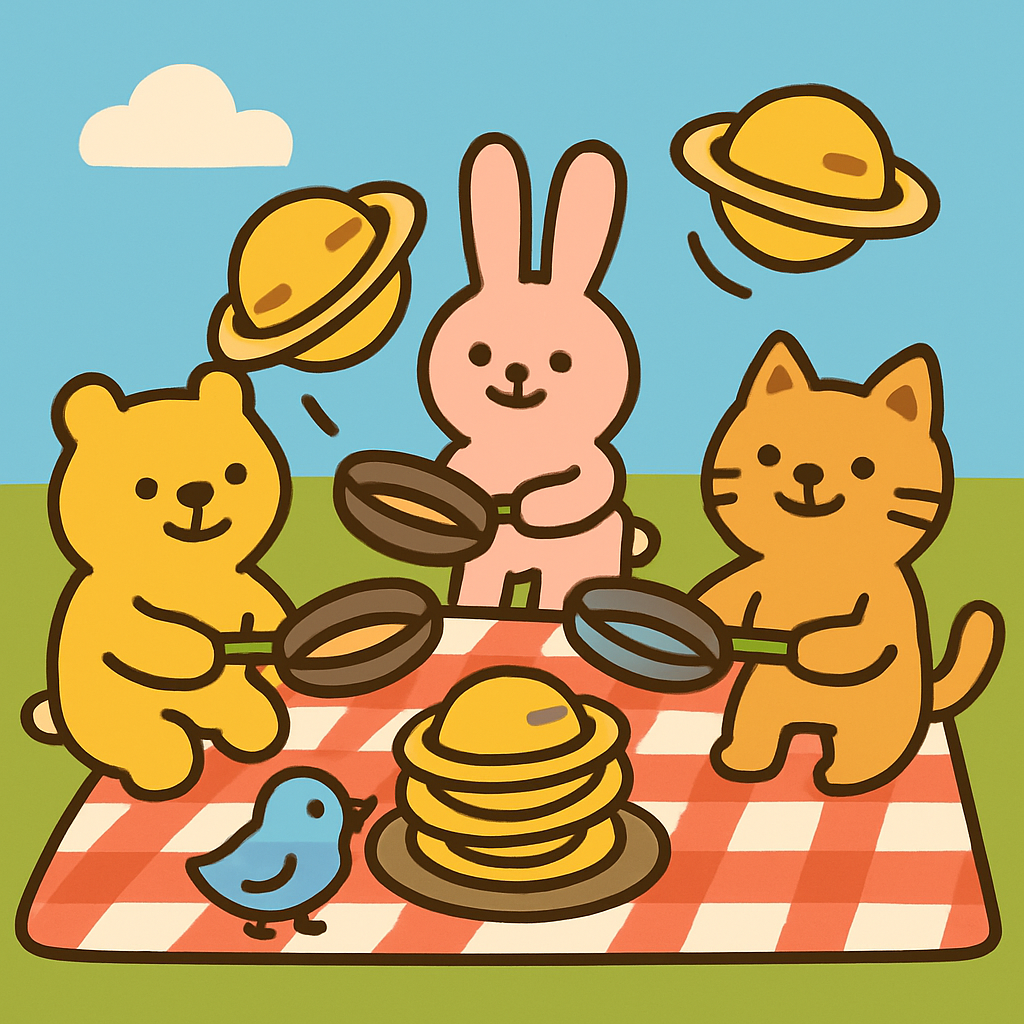 Planet Pancake Picnic Painting by numbers kit