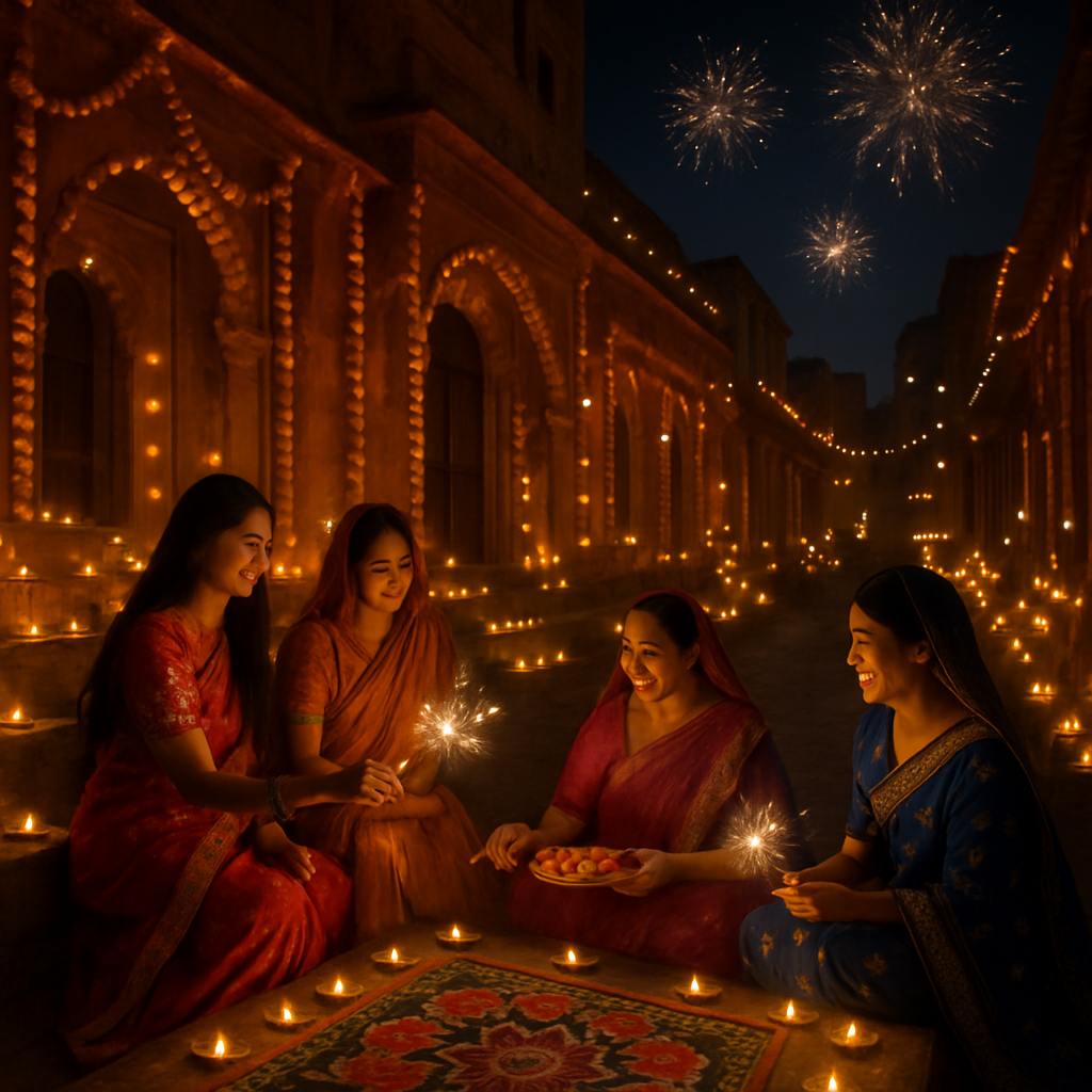 Diwali Night In Jaipur paint by number