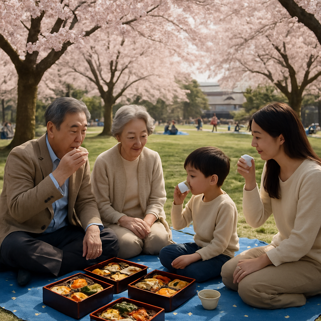 Cherry Blossom Festival Hanami Gathering paint by numbers