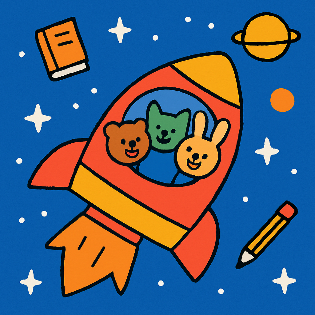 Starry Rocket School painting number kit