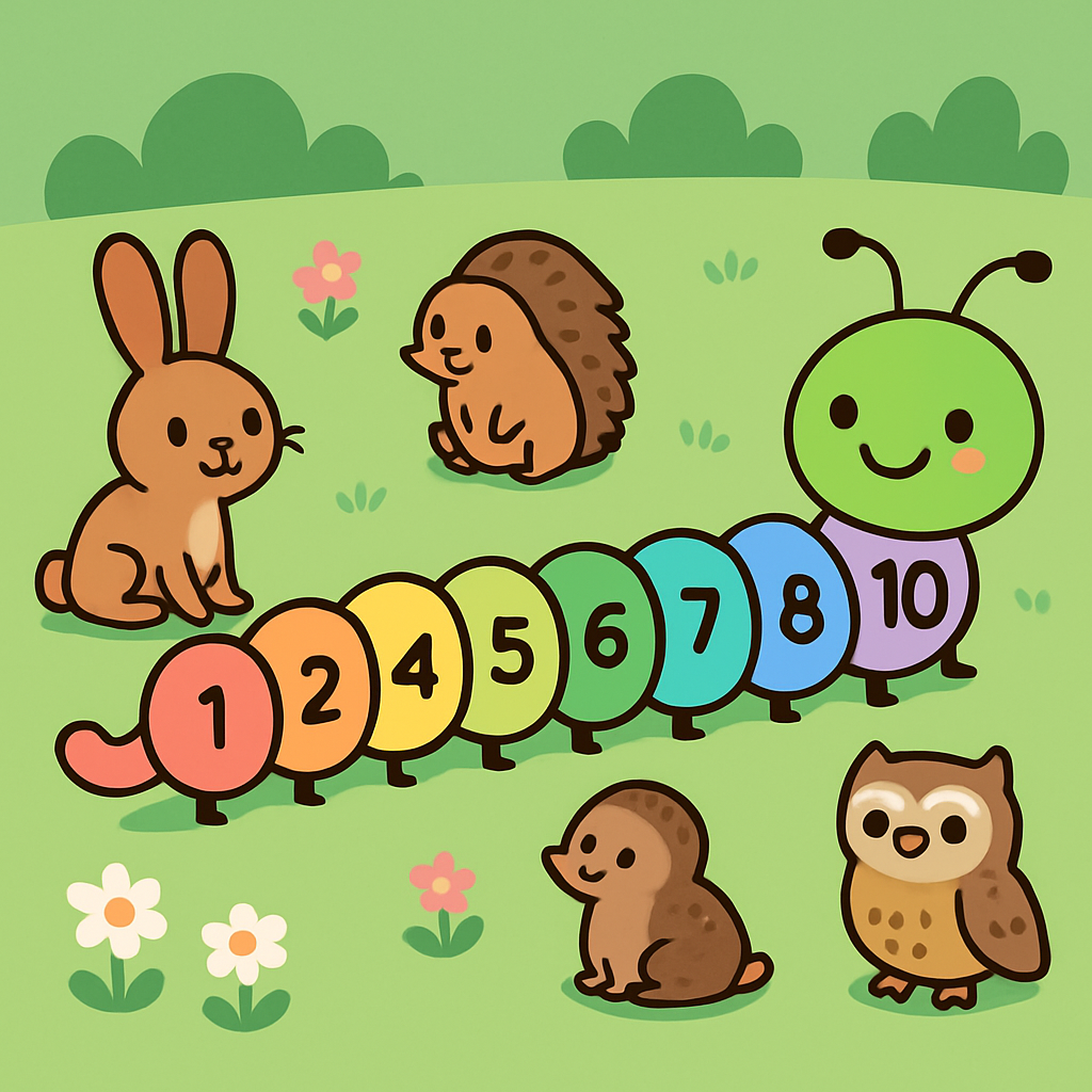 Magical Counting Caterpillar Painting by numbers kit