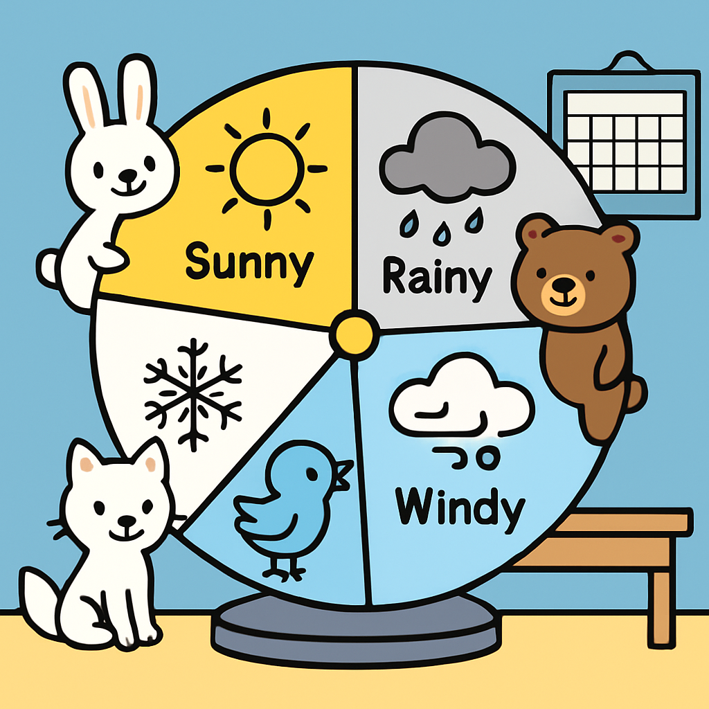 Friendly Weather Wheel DIY paint by numbers
