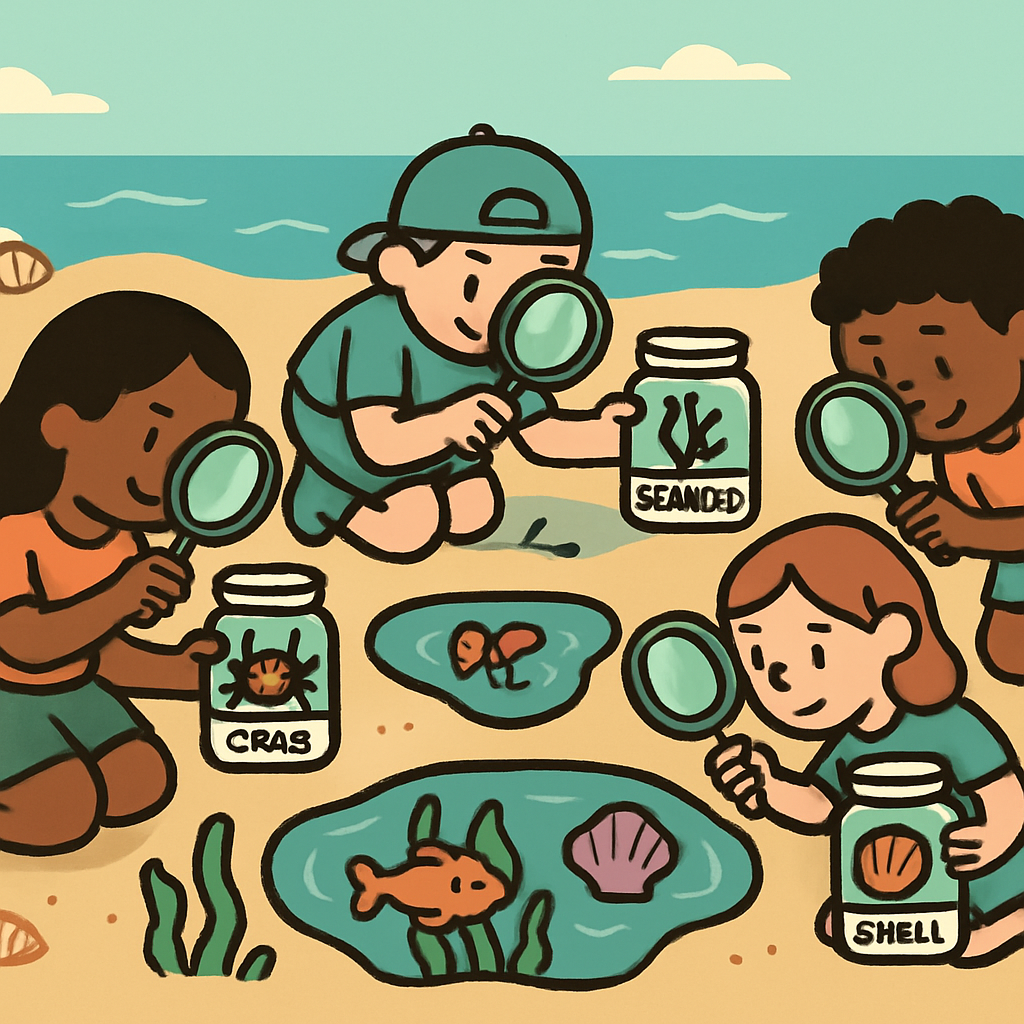 Seashore Science Lab Number painting