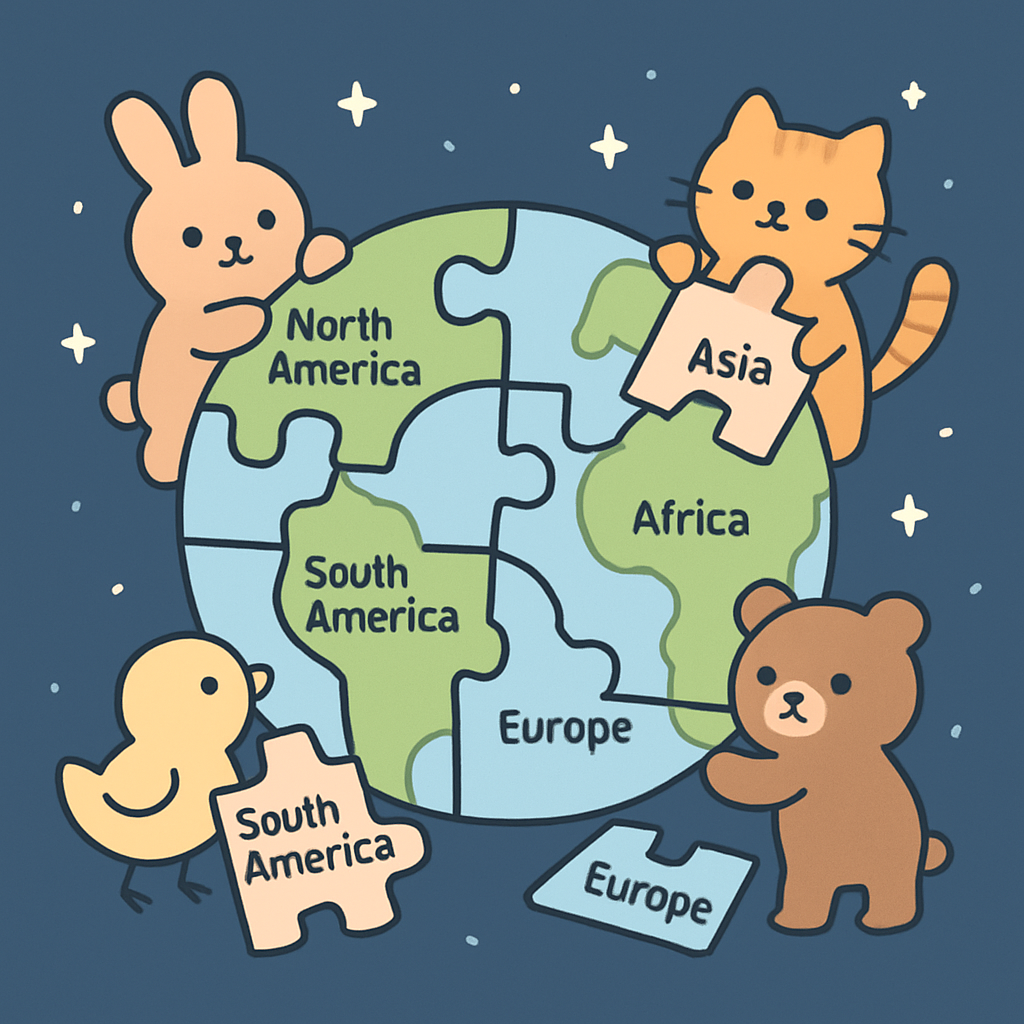 Playful Planet Puzzle Painting by numbers kit