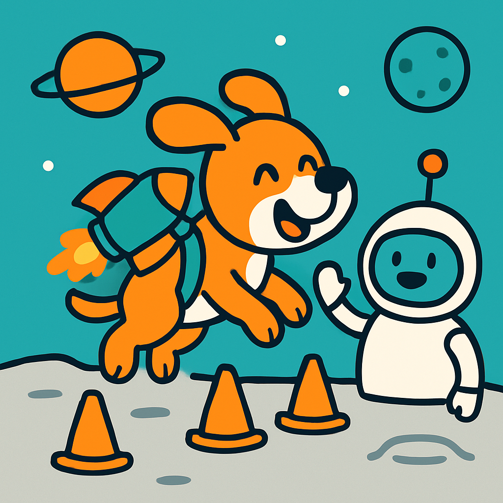 Rocket Puppy Training Numbered painting kits