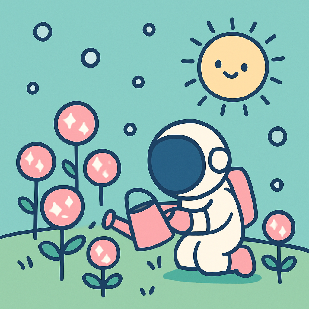 Bubble Planet Garden Number painting