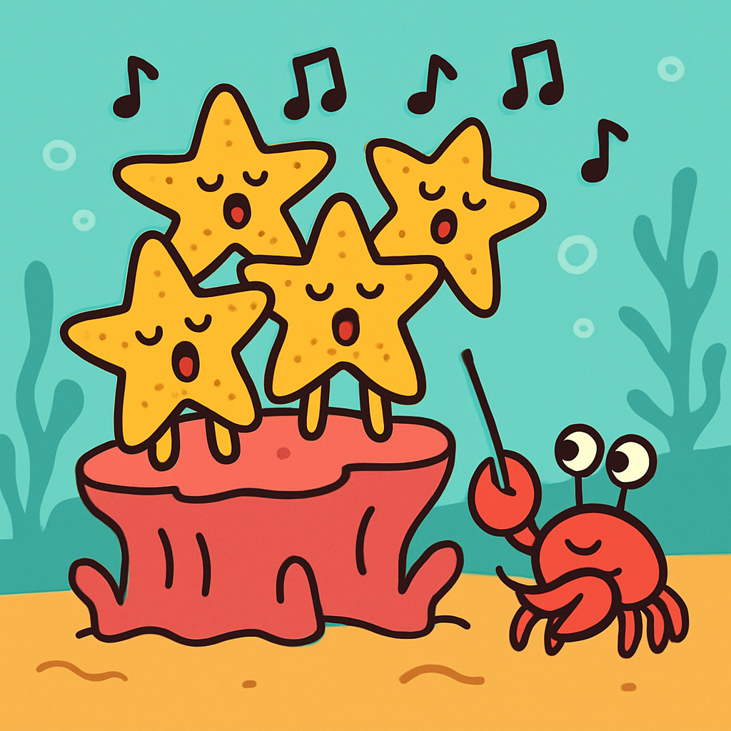 Underwater Starfish Choir painting number kit