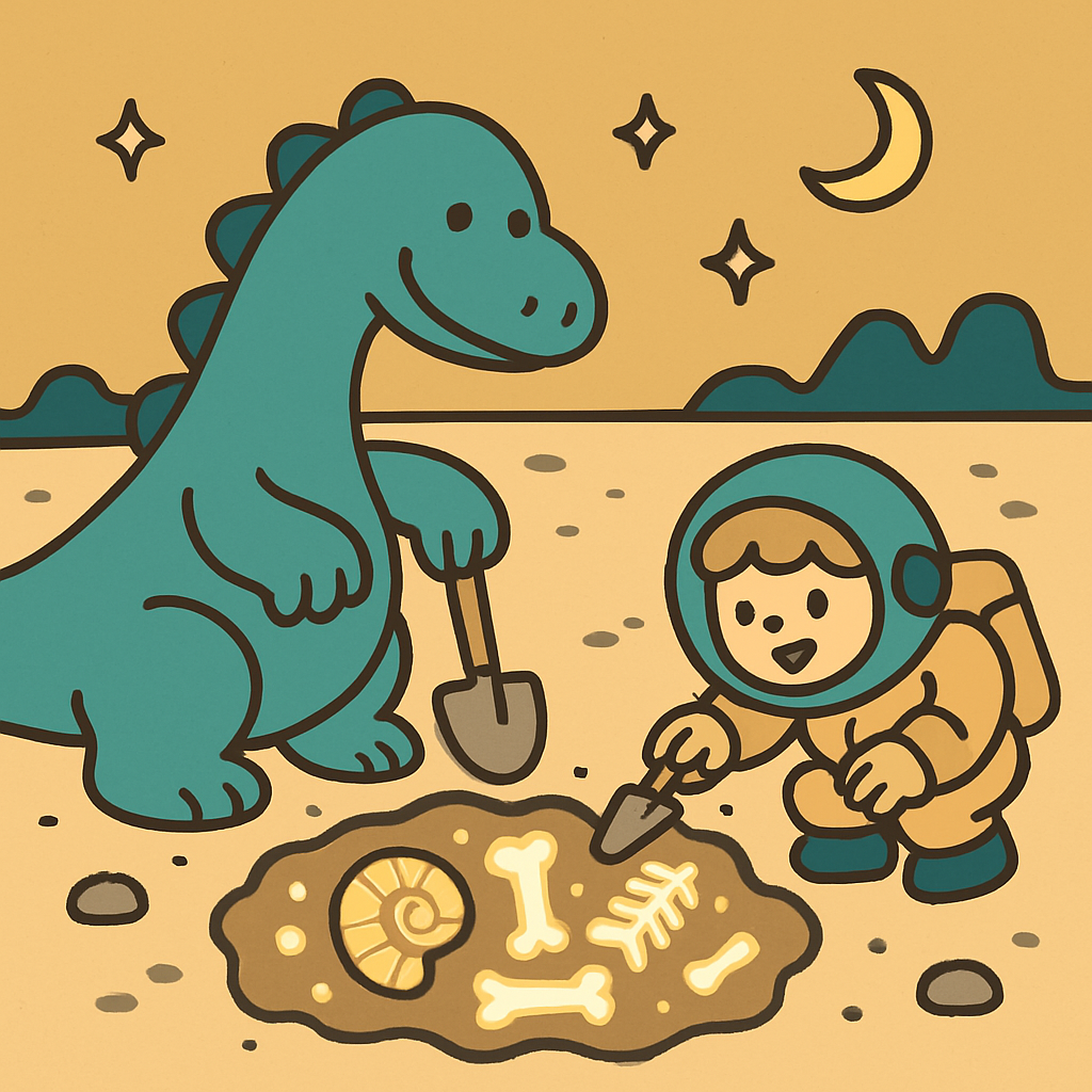 Fossil Moon Diggers Painting by numbers kit