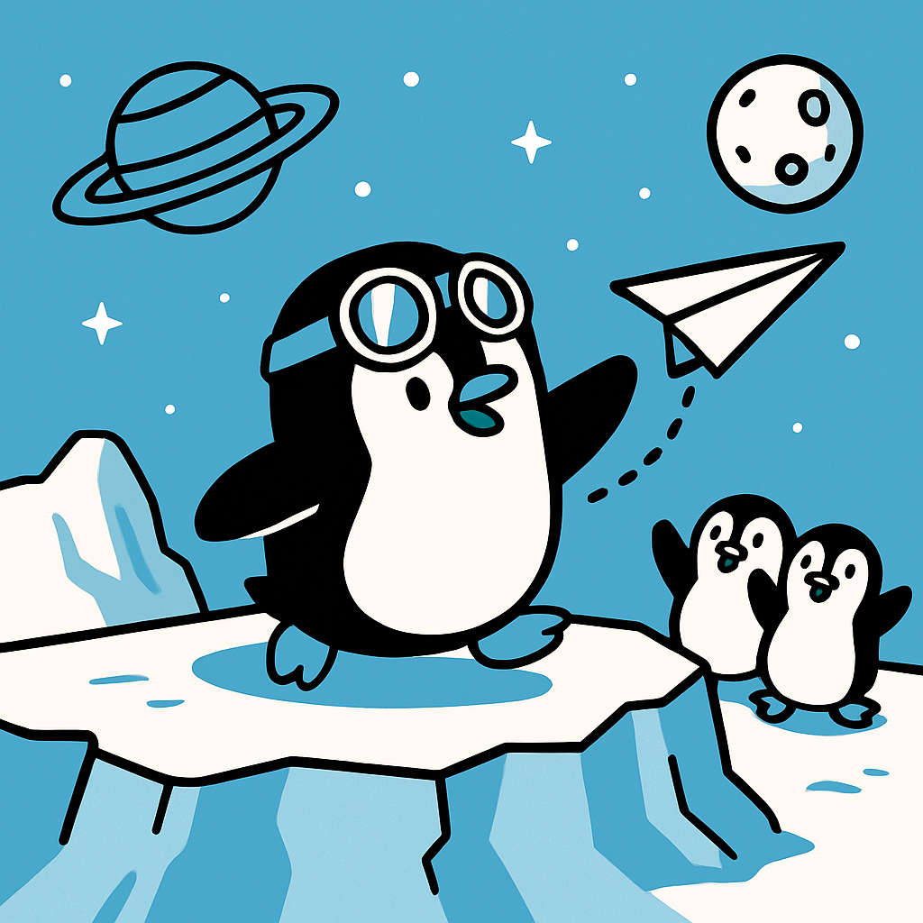 Penguin Pilot Academy paint by color