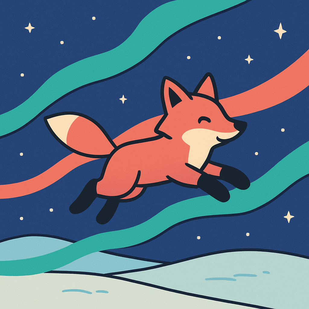 Aurora Fox Trail Painting by numbers kit