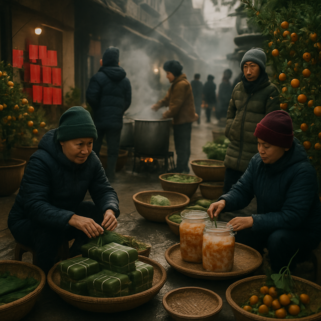 Tet Street Food Market Numbered painting kits