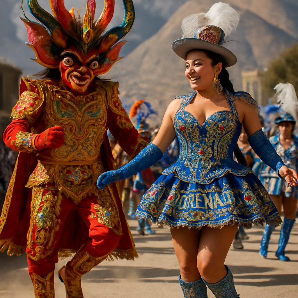 Carnaval De Oruro Dance Line painting number kit