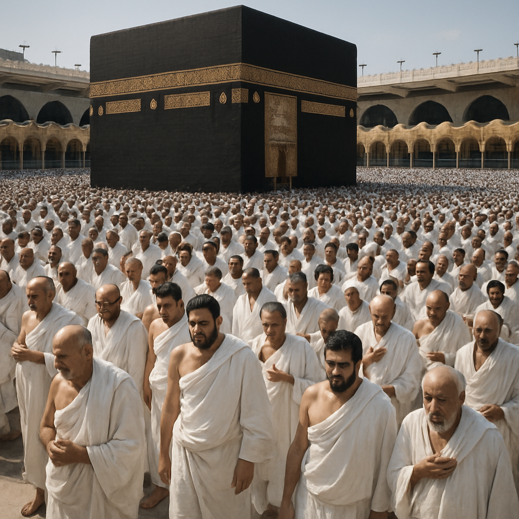Hajj Pilgrim Circling Kaaba paint by number