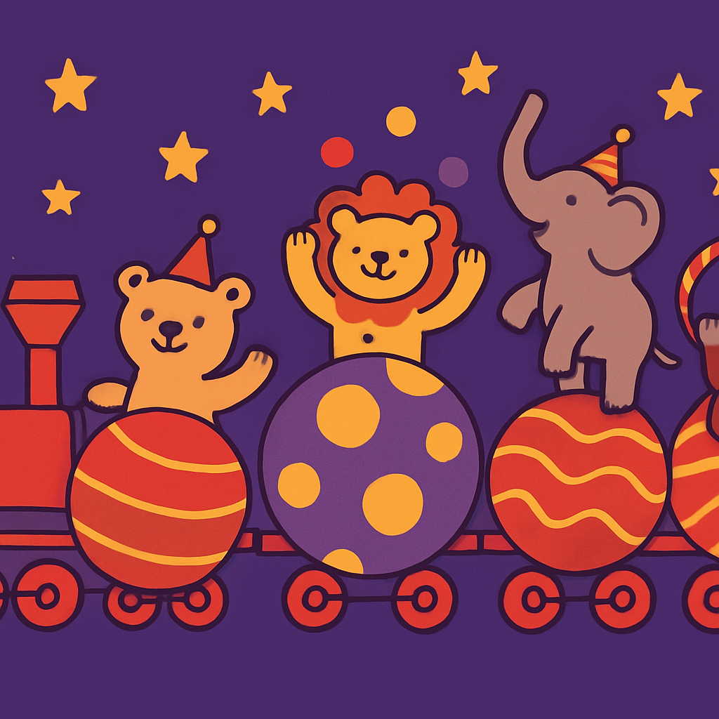 Stellar Circus Train paint by numbers