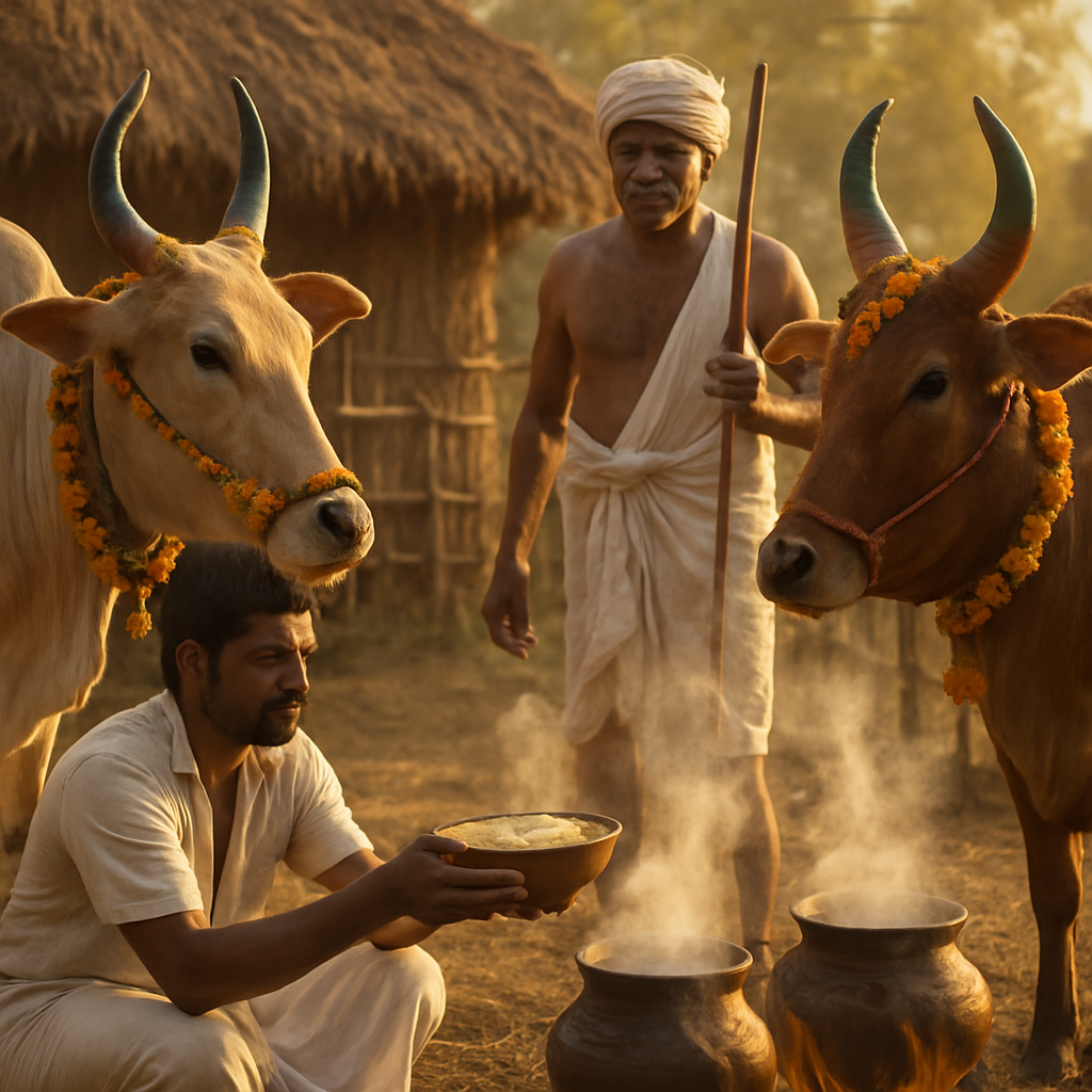Pongal Cow Blessing Paint by numbers art