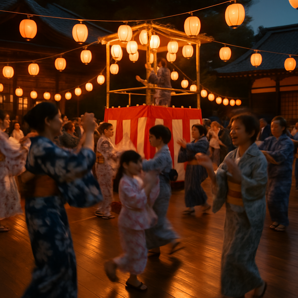 Obon Bon Odori Lanterns paint by numbers