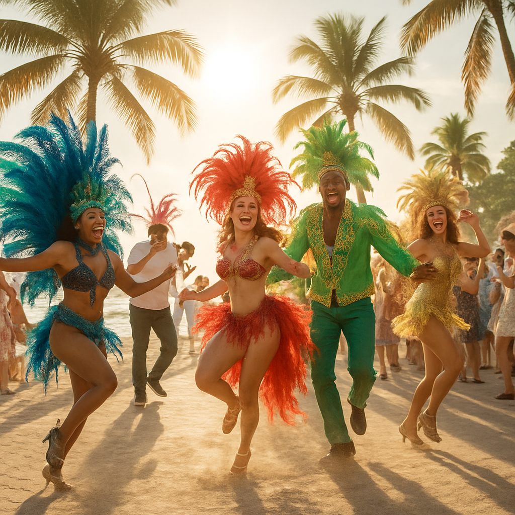 Carnival In Goa Beach Party Painting by numbers kit