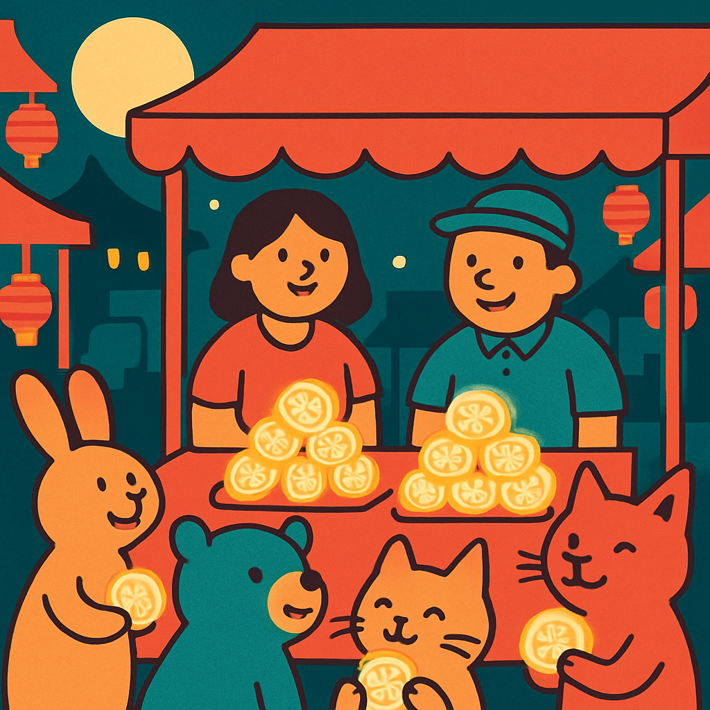 Night Market Mooncakes Paint by numbers kits