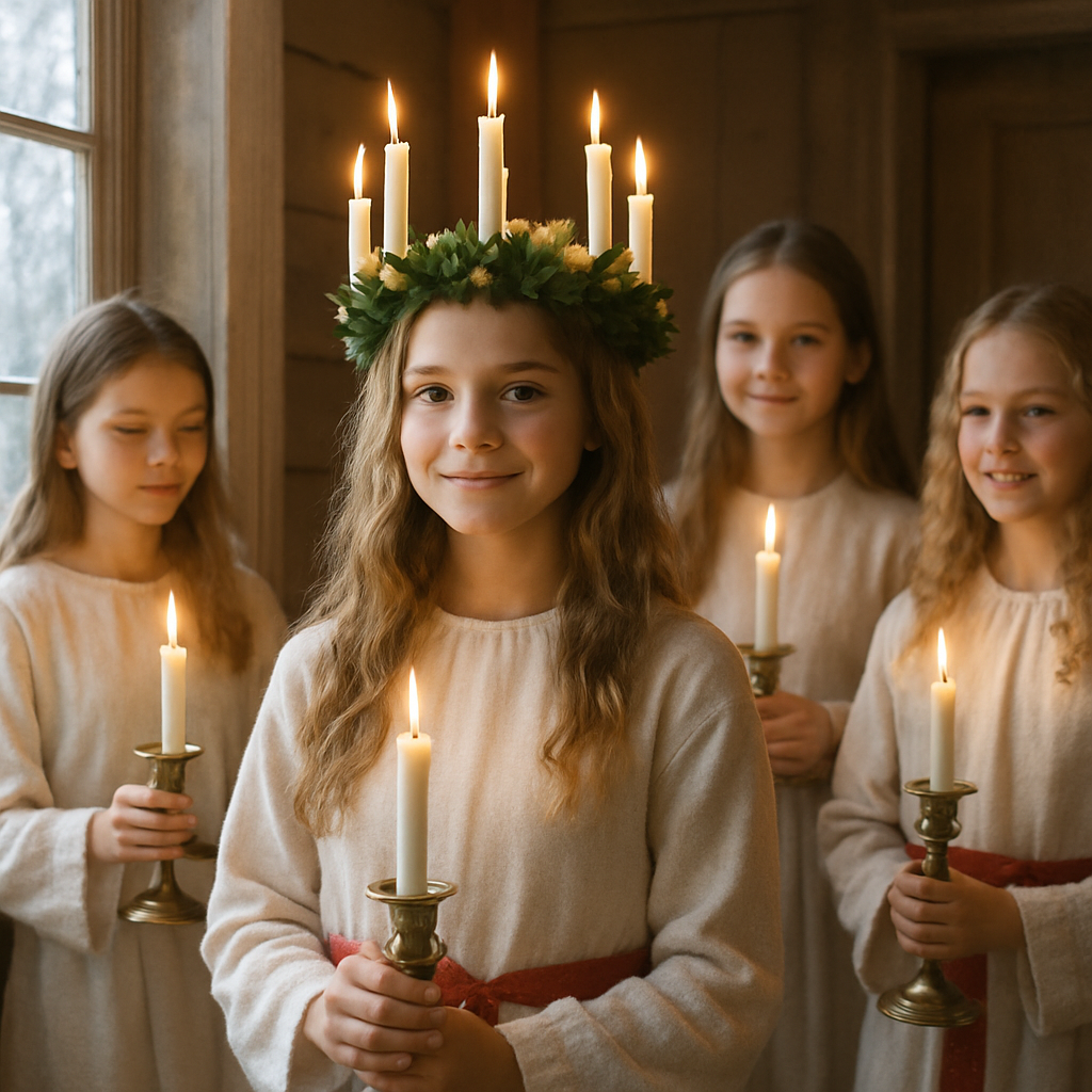 St Lucia Candle Procession Paint by numbers kits