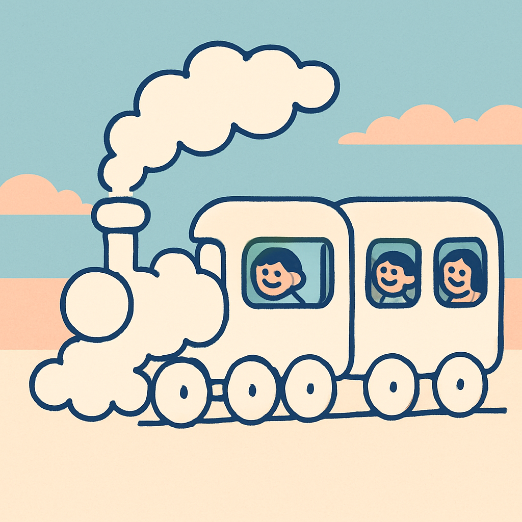 Clockwork Cloud Train paint by number