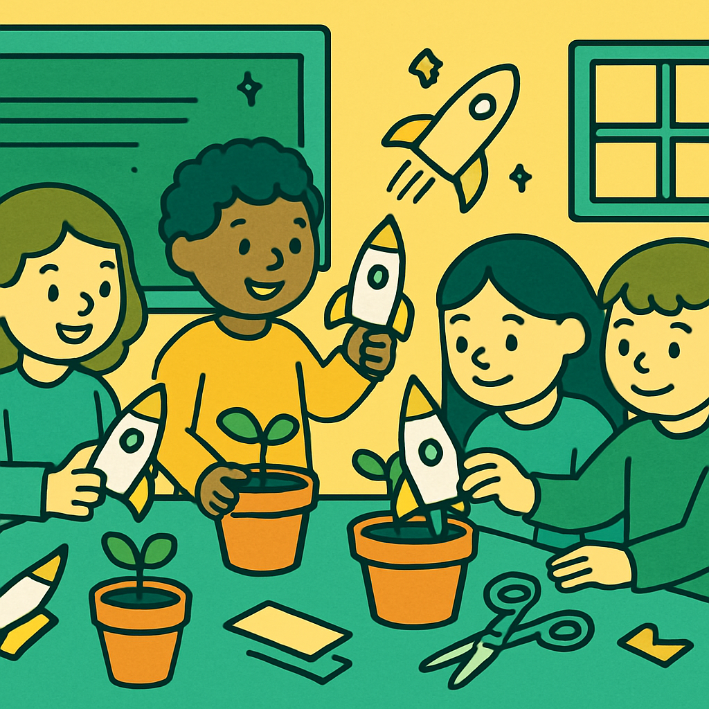 Seedling Starship Science Number painting
