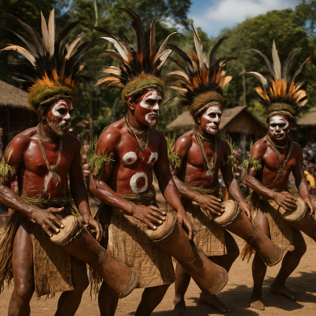 Papua New Guinea Sing Sing paint by color