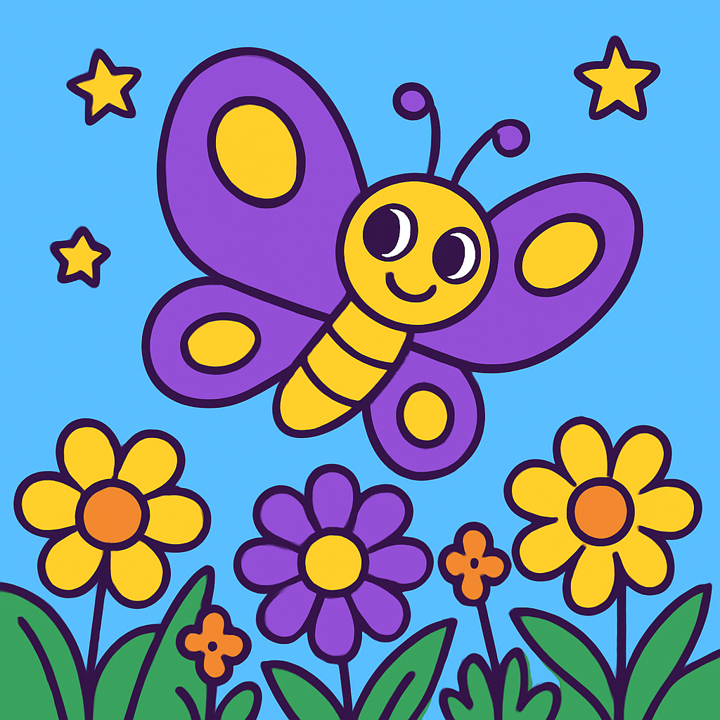 Starlight Butterfly Meadow Paint by numbers art