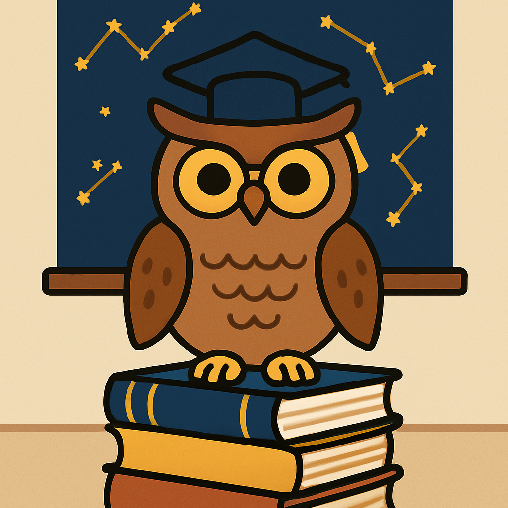 Cosmic Library Owl painting number kit
