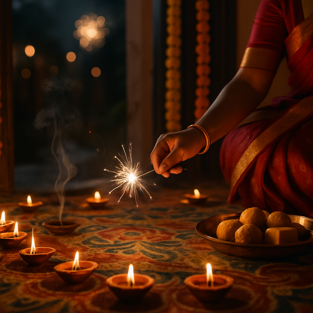 Diwali Doorstep Evening paint by numbers