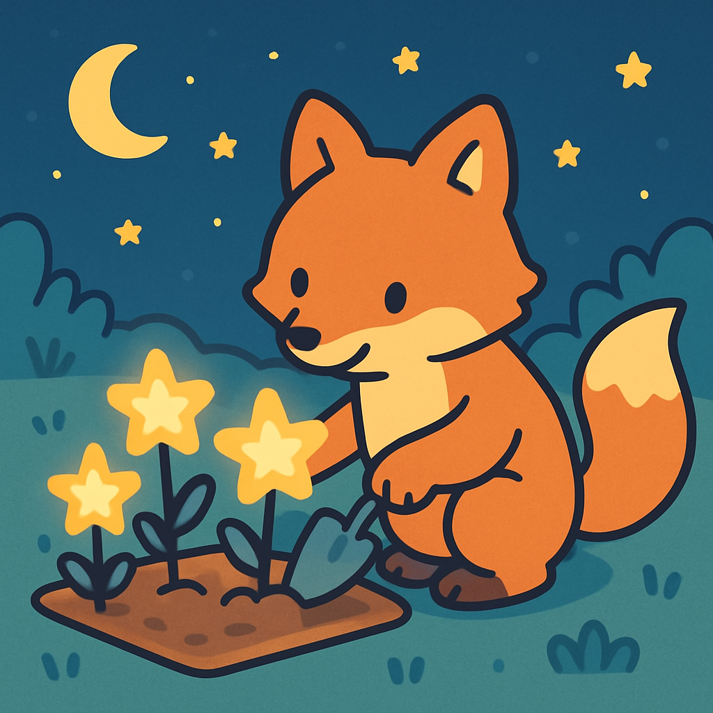 Star Garden Fox paint by number
