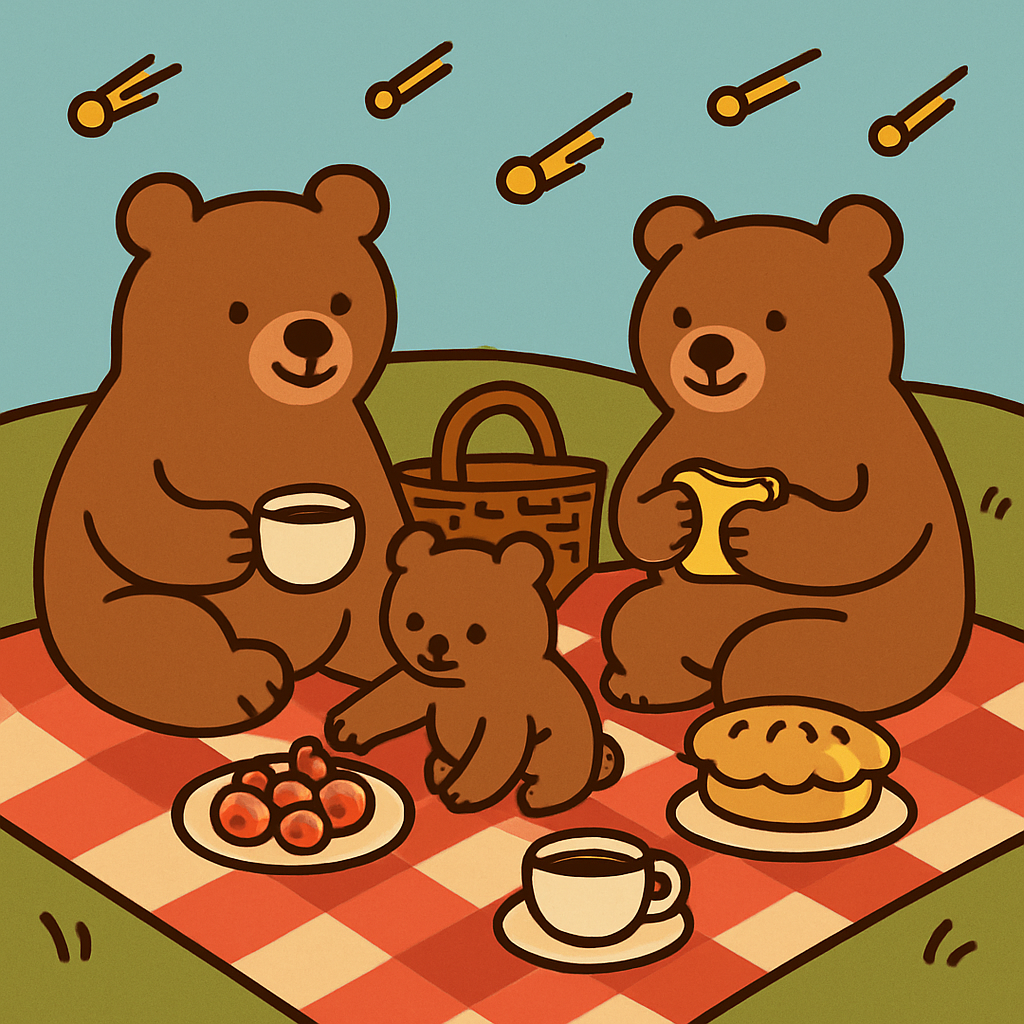 Stellar Picnic Bears paint by numbers