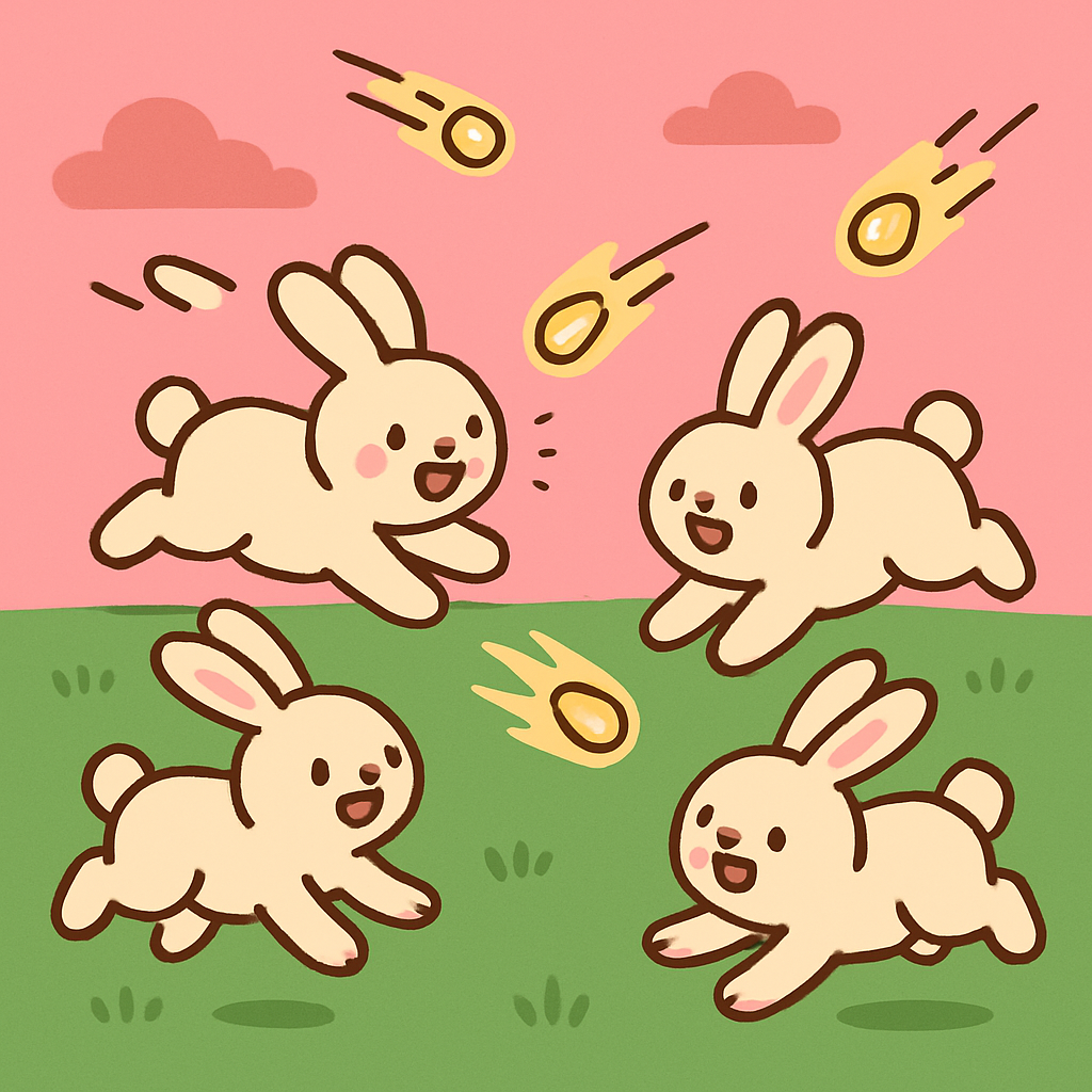 Meteor Meadow Rabbits Paint by numbers art