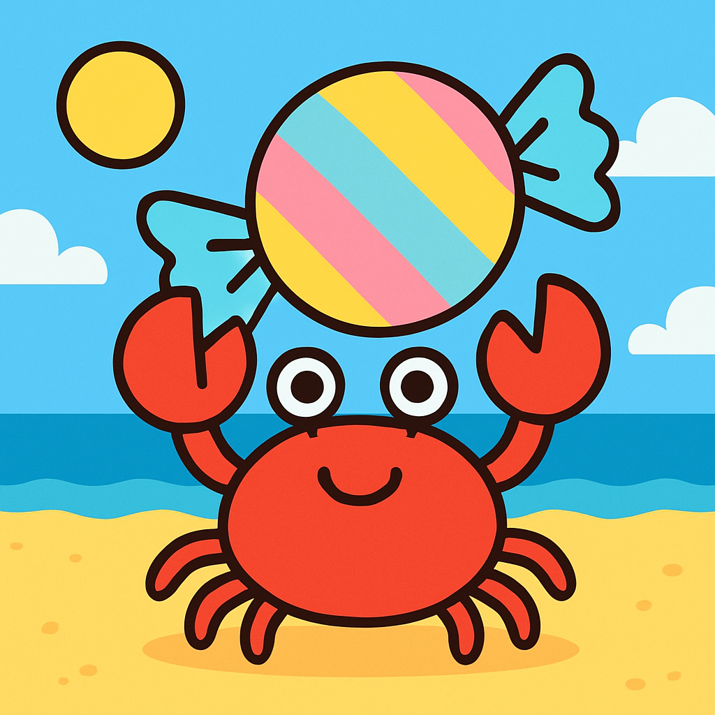 Comet Candy Crab Numbered painting kits