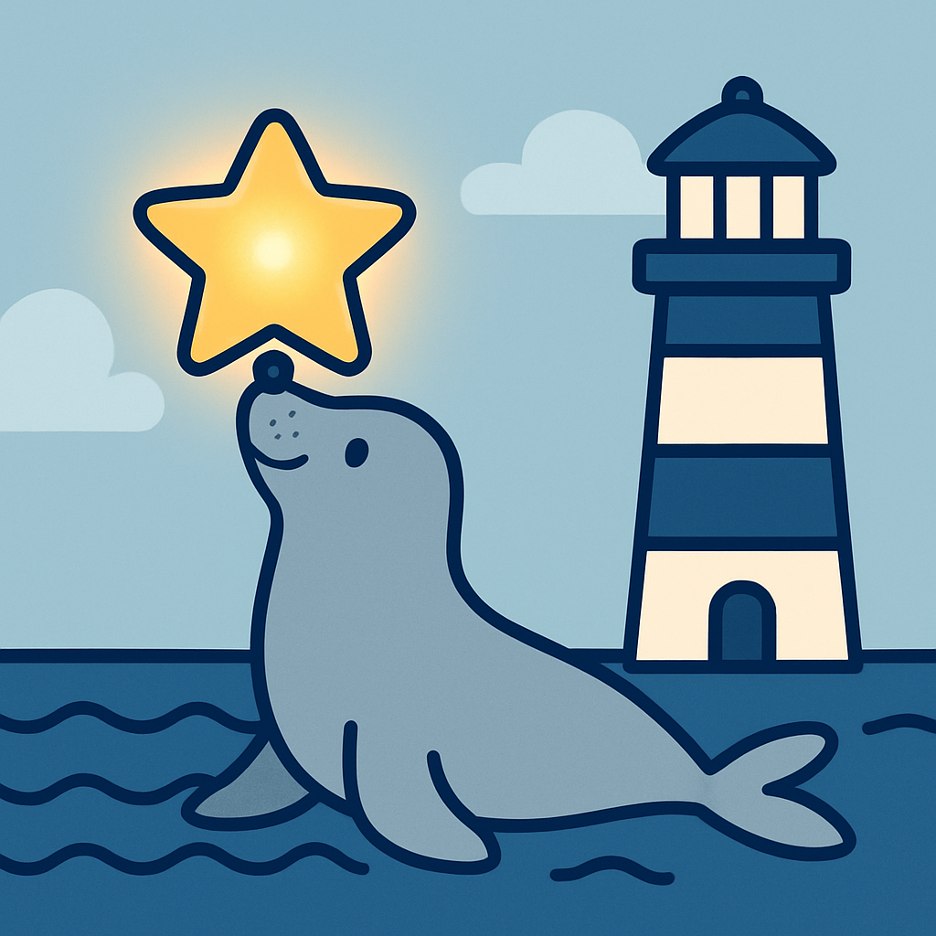 Lighthouse Star Seal Numbered painting kits