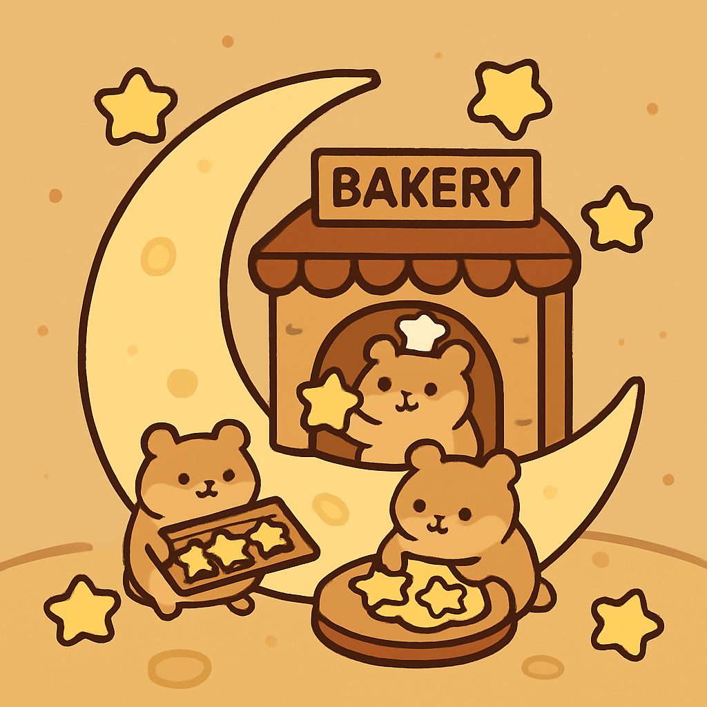 Mini Moon Bakery Painting by numbers kit