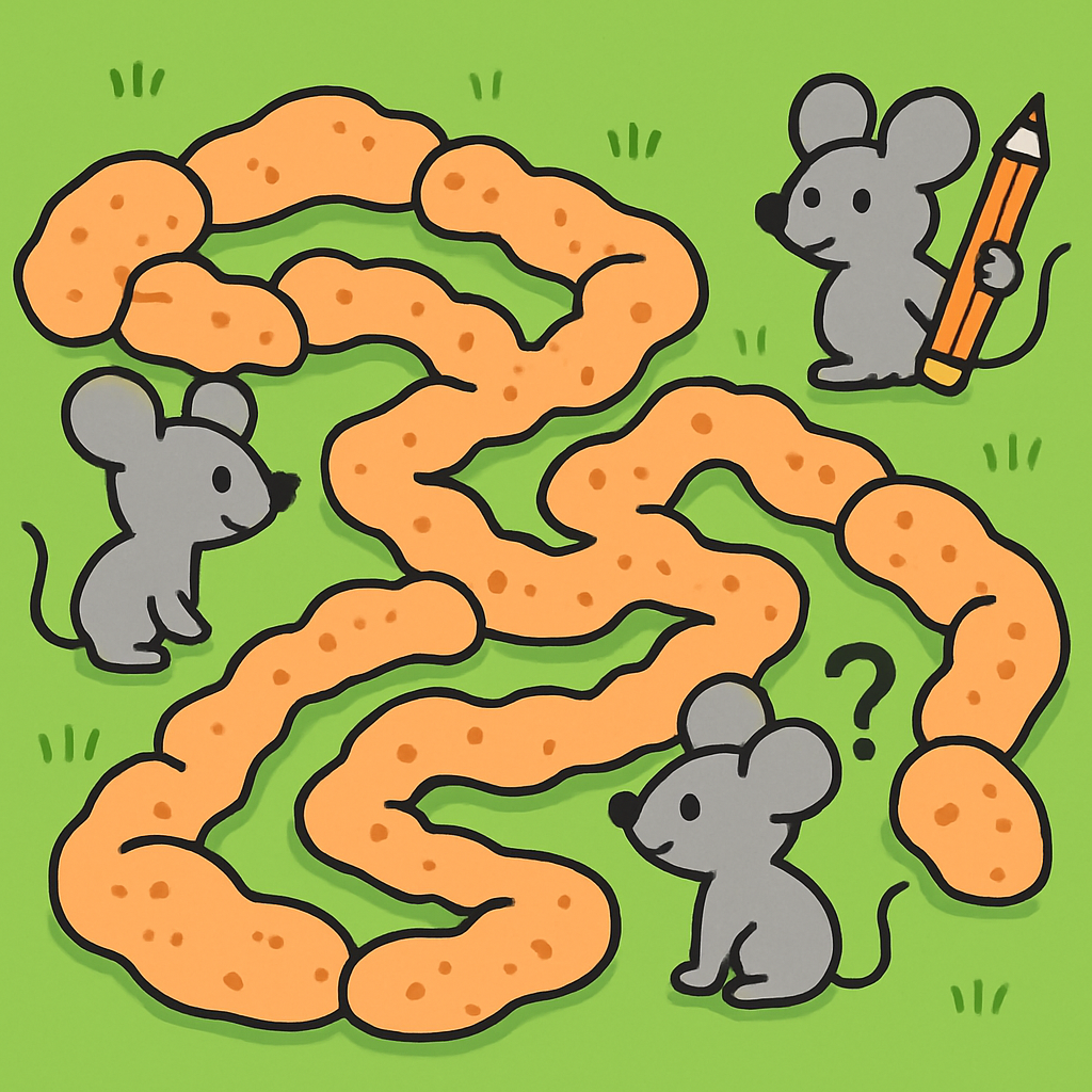 Meteor Maze Mice paint by number