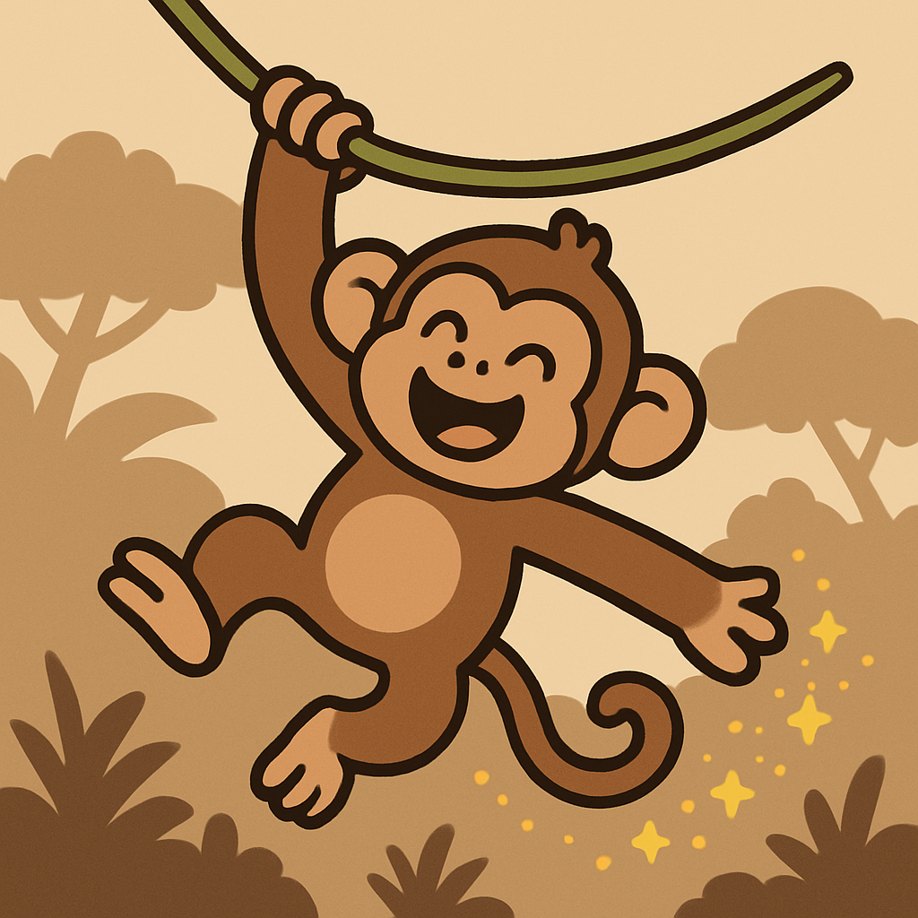 Stardust Swing Monkey Paint by numbers art