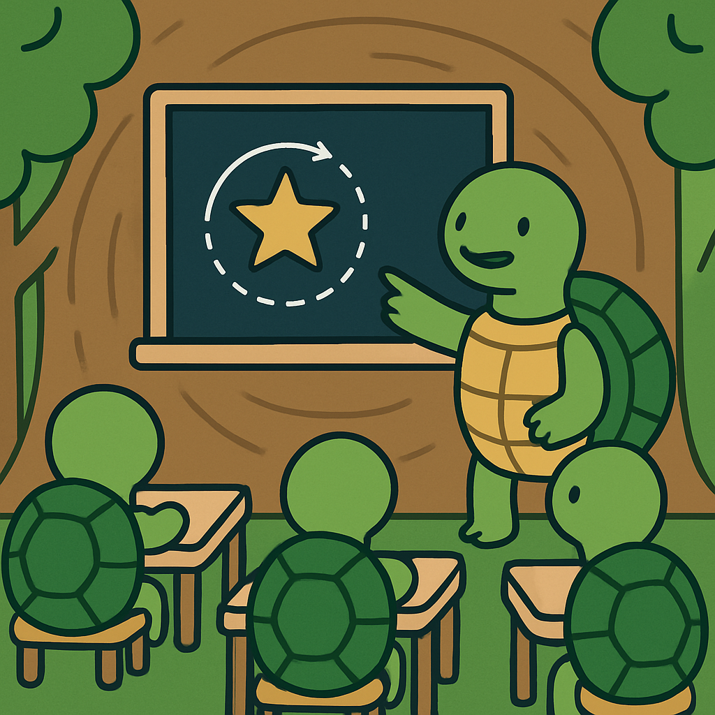 Stargazer Turtle Classroom paint by numbers