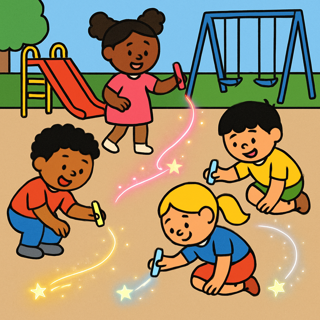 Comet Chalk Playground Paint by numbers art