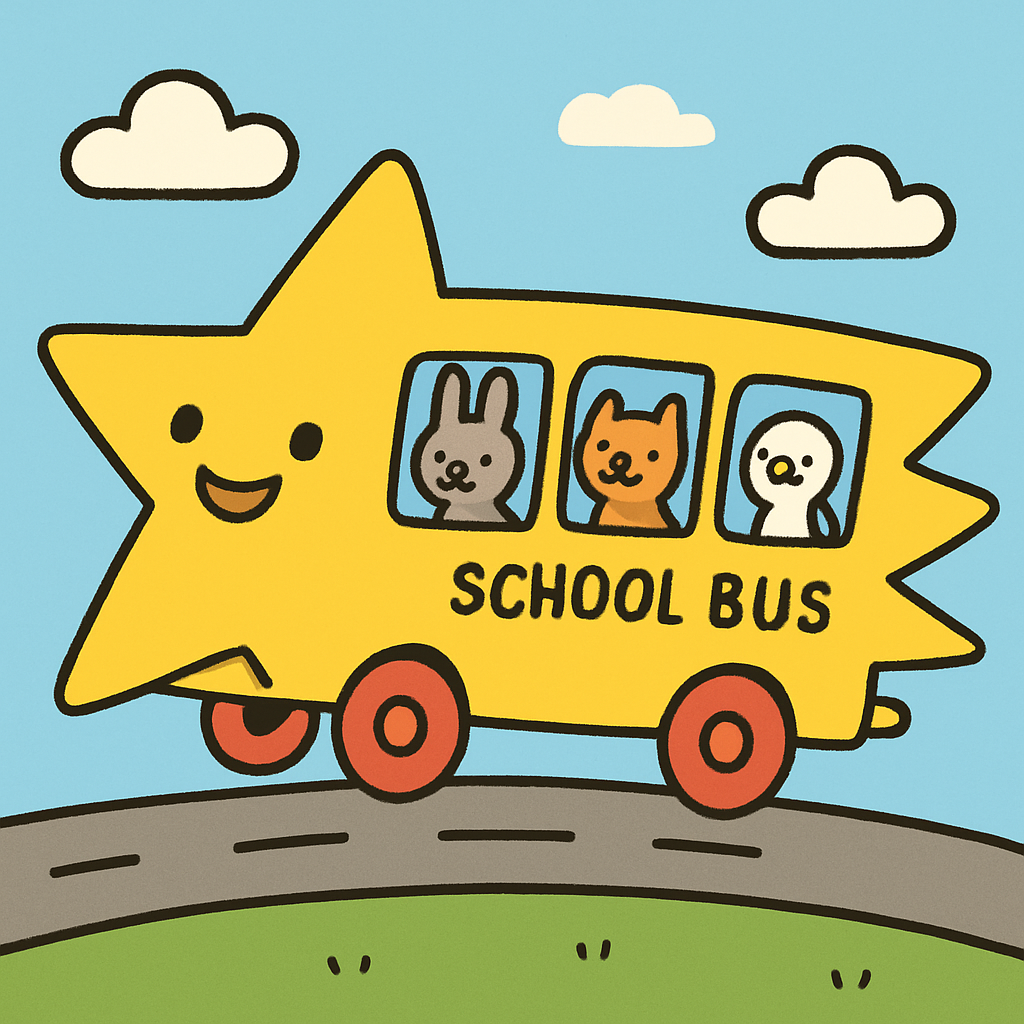 Starry School Bus Painting by numbers kit