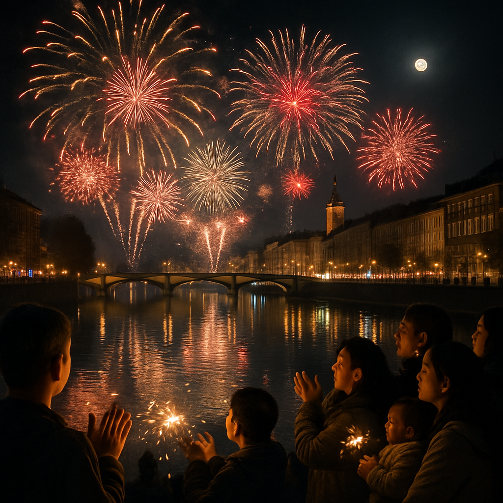Tet Nguyen Dan Fireworks Ho Chi Minh Paint by numbers art