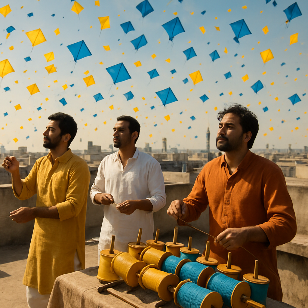 Basant Lahore Kite Festival paint by numbers