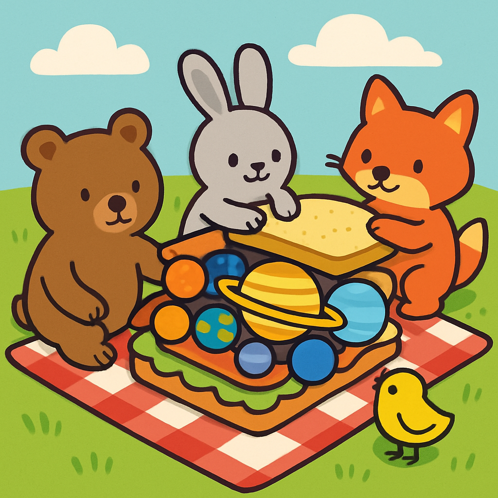 Solar Sandwich Picnic paint by numbers